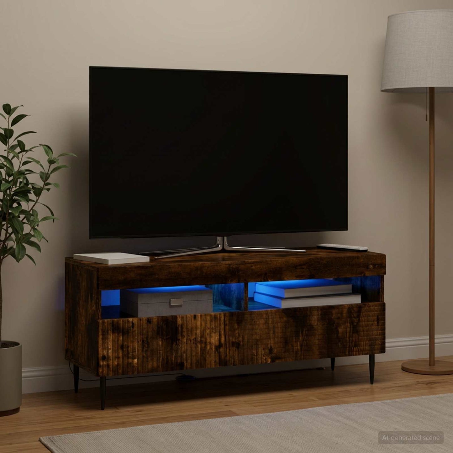 vidaXL Ντουλάπα LED Τηλεόρασης HAARLEM 100 x 35 x 43 εκ.