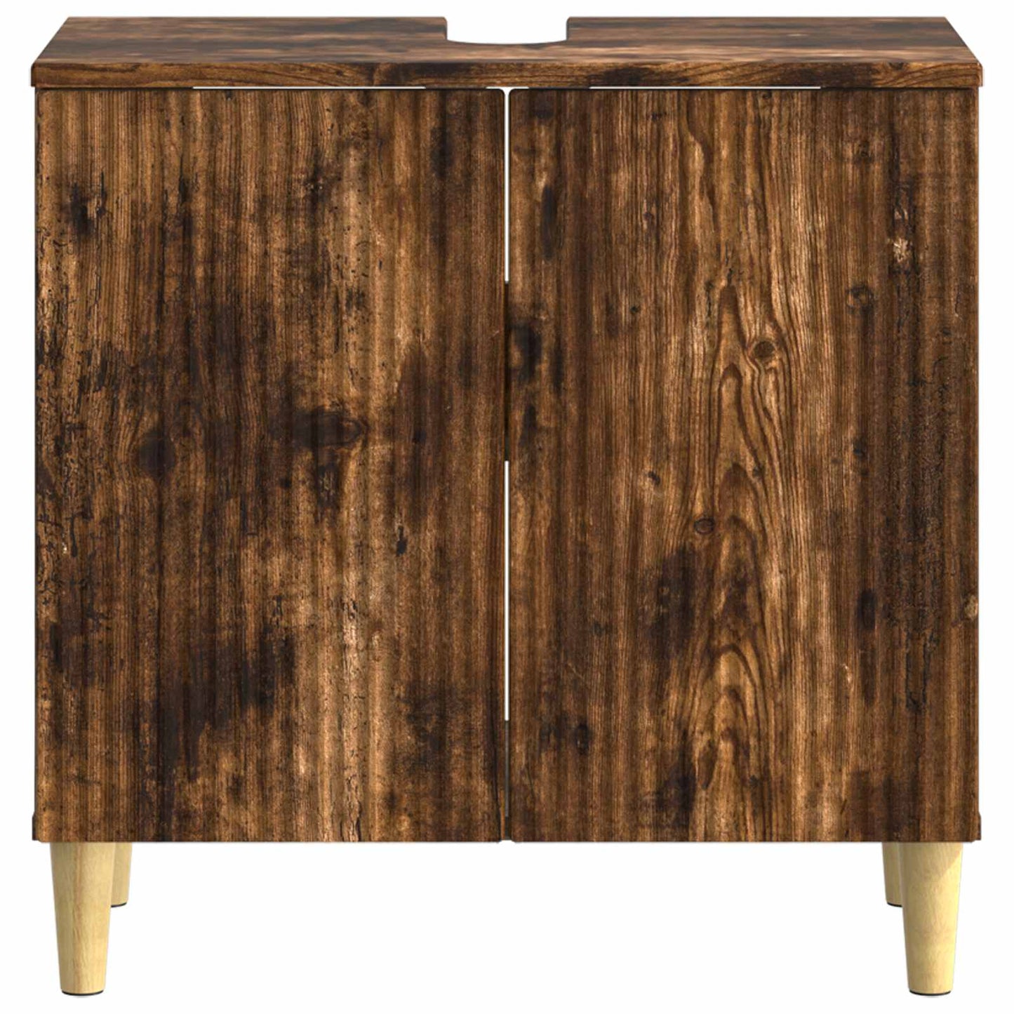 vidaXL Ντουλάπα Νιπτήρα Mπάνιου DELFT Καπνισμένο Ξύλο Δρυός