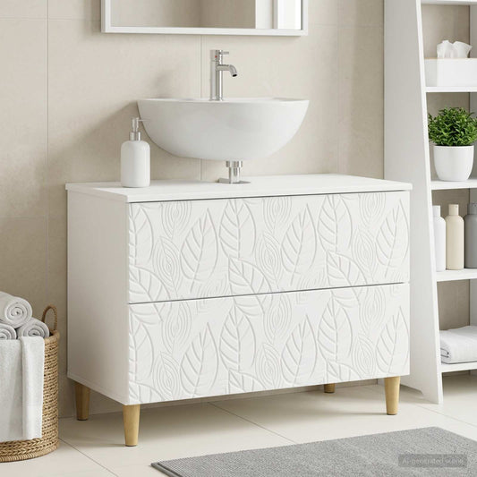 vidaXL Ντουλάπα Νιπτήρα Mπάνιου DELFT Λευκό 82 x 41 x 59 εκ