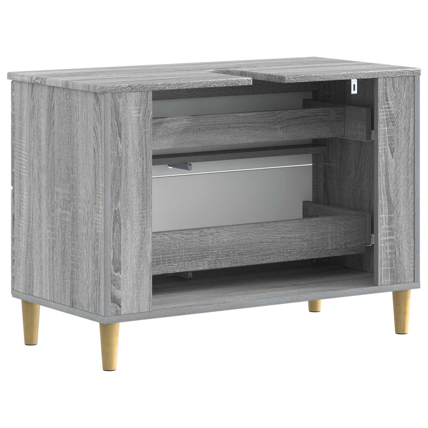 vidaXL Ντουλάπα Νιπτήρα Mπάνιου DELFT Γκρι Sonoma 82 x 41 x 59 εκ