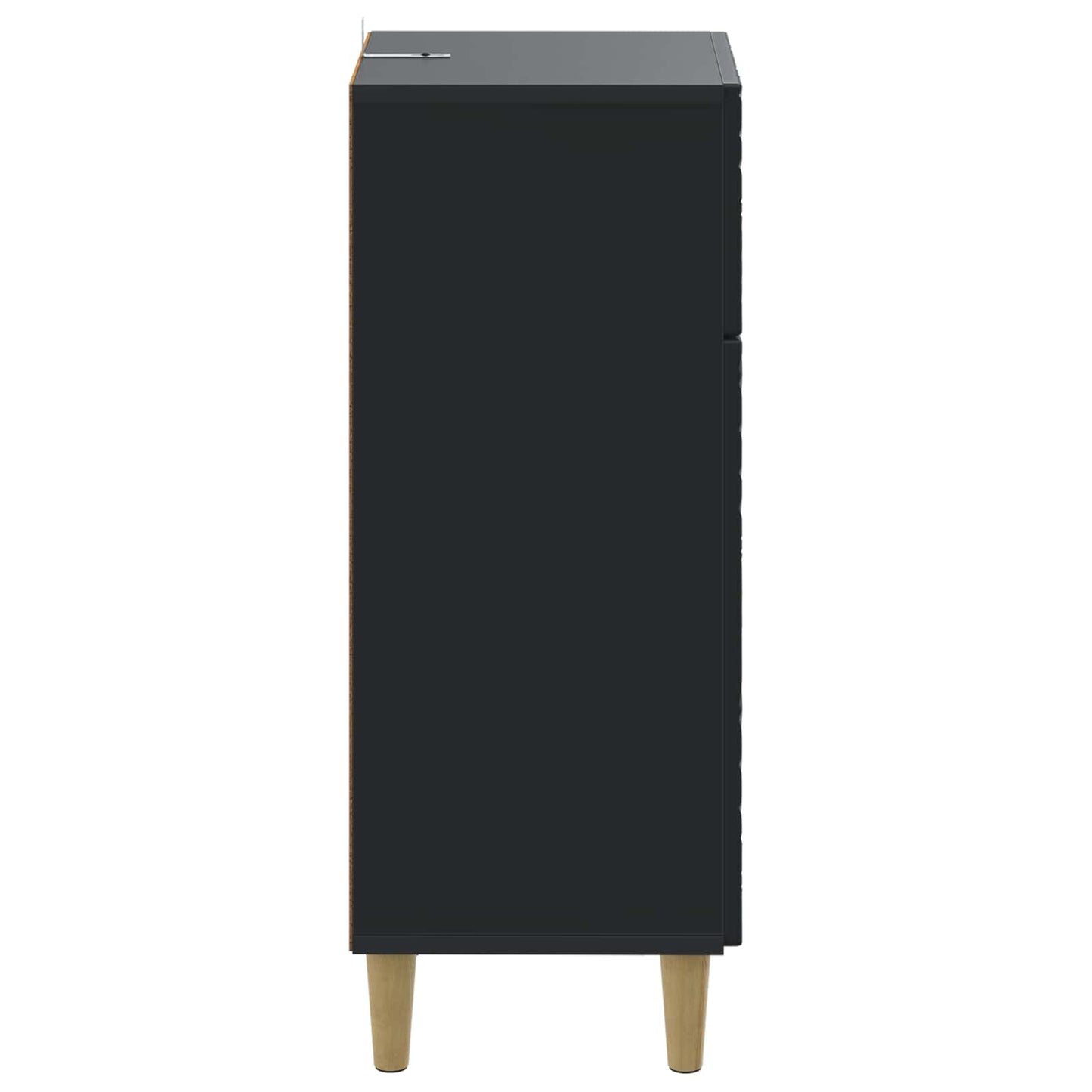 vidaXL Ντουλάπι Αποθήκευσης Μπάνιου DELFT Μαύρο 30 x 31 x 80 εκ.