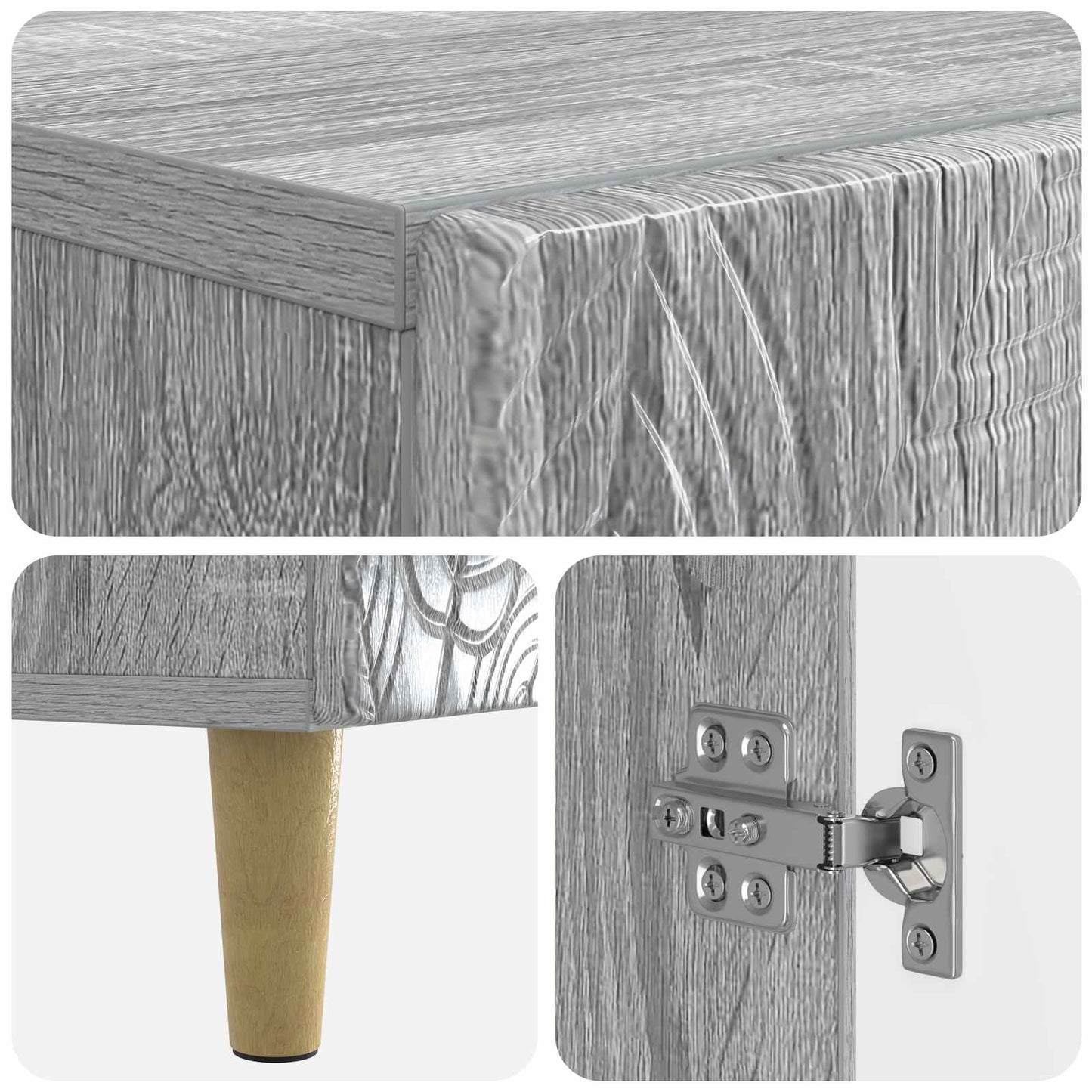 vidaXL Ντουλάπι Αποθήκευσης Μπάνιου DELFT Γκρι Sonoma 30 x 31 x 80 εκ.