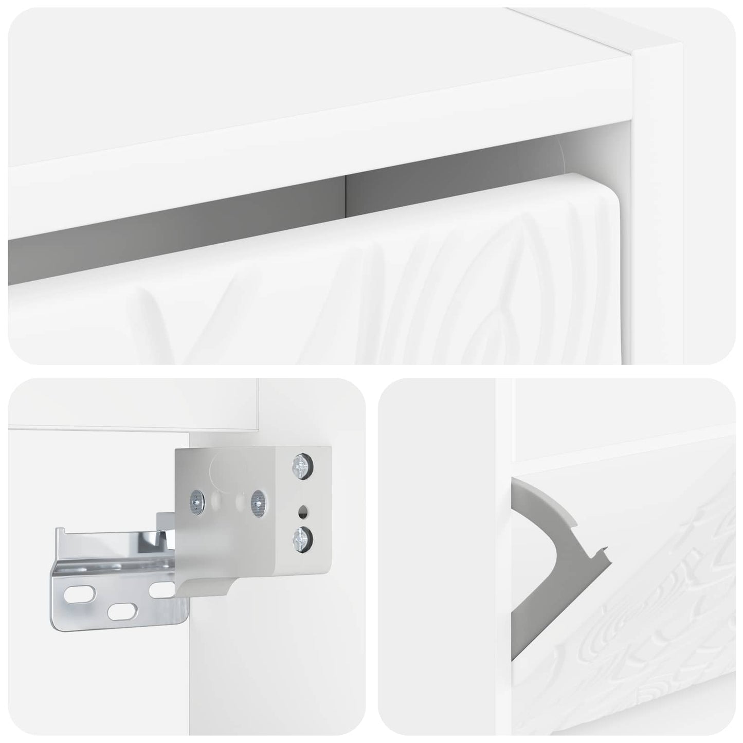 vidaXL Τοίχου Ντουλάπα Παπουτσιών DELFT 71 x 17 x 86 εκ. Λευκό