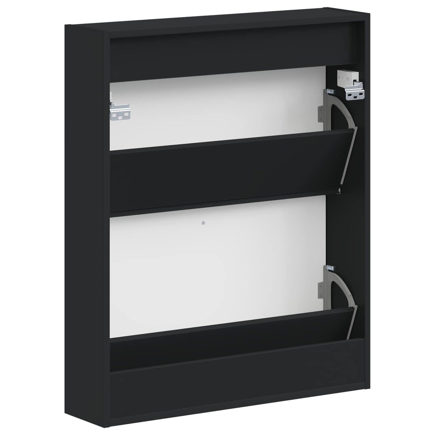 vidaXL Τοίχου Ντουλάπα Παπουτσιών DELFT 71 x 17 x 86 εκ. Μαύρο