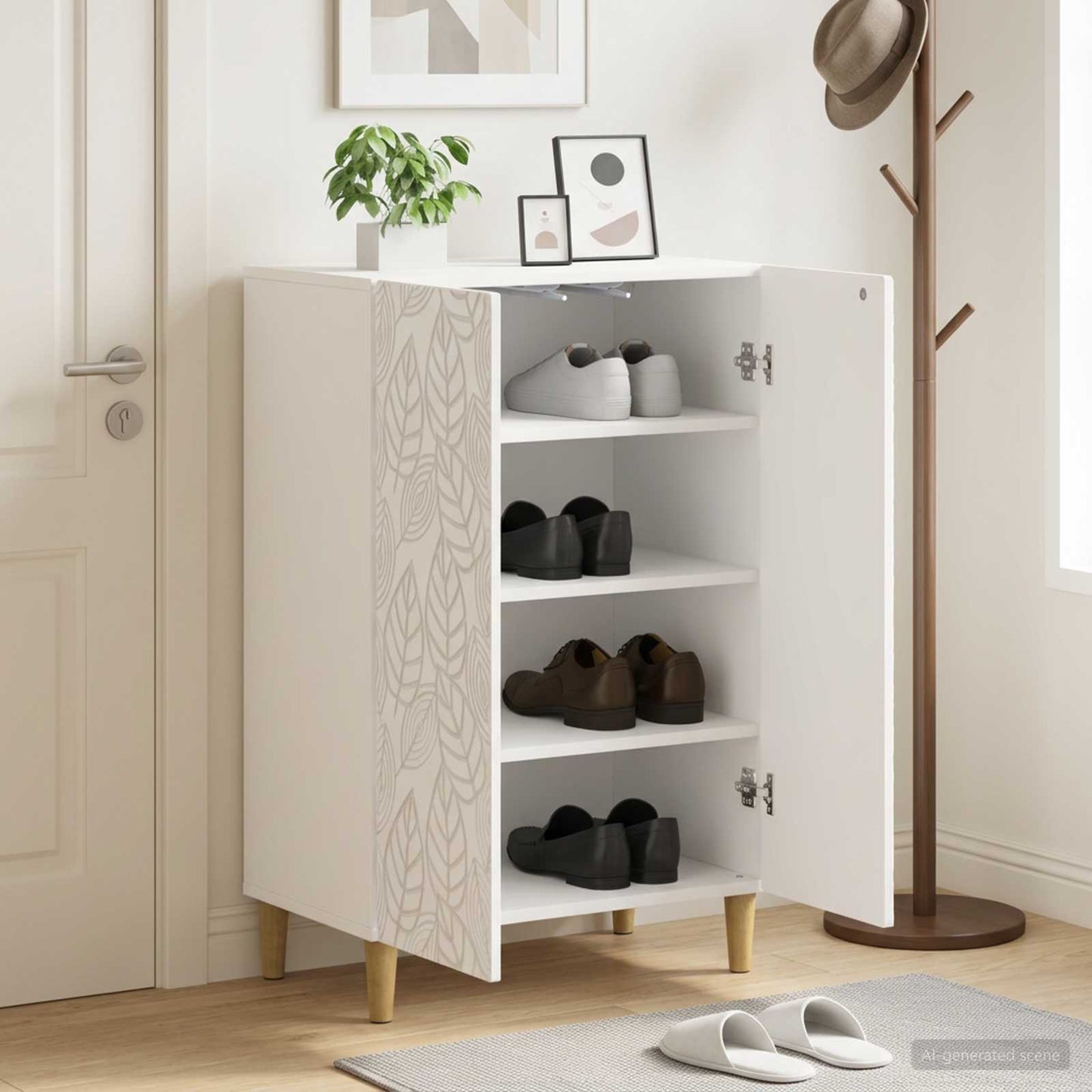 vidaXL Ντουλάπα Παπουτσιών DELFT 59,5 x 39,5 x 90 εκ. Λευκό