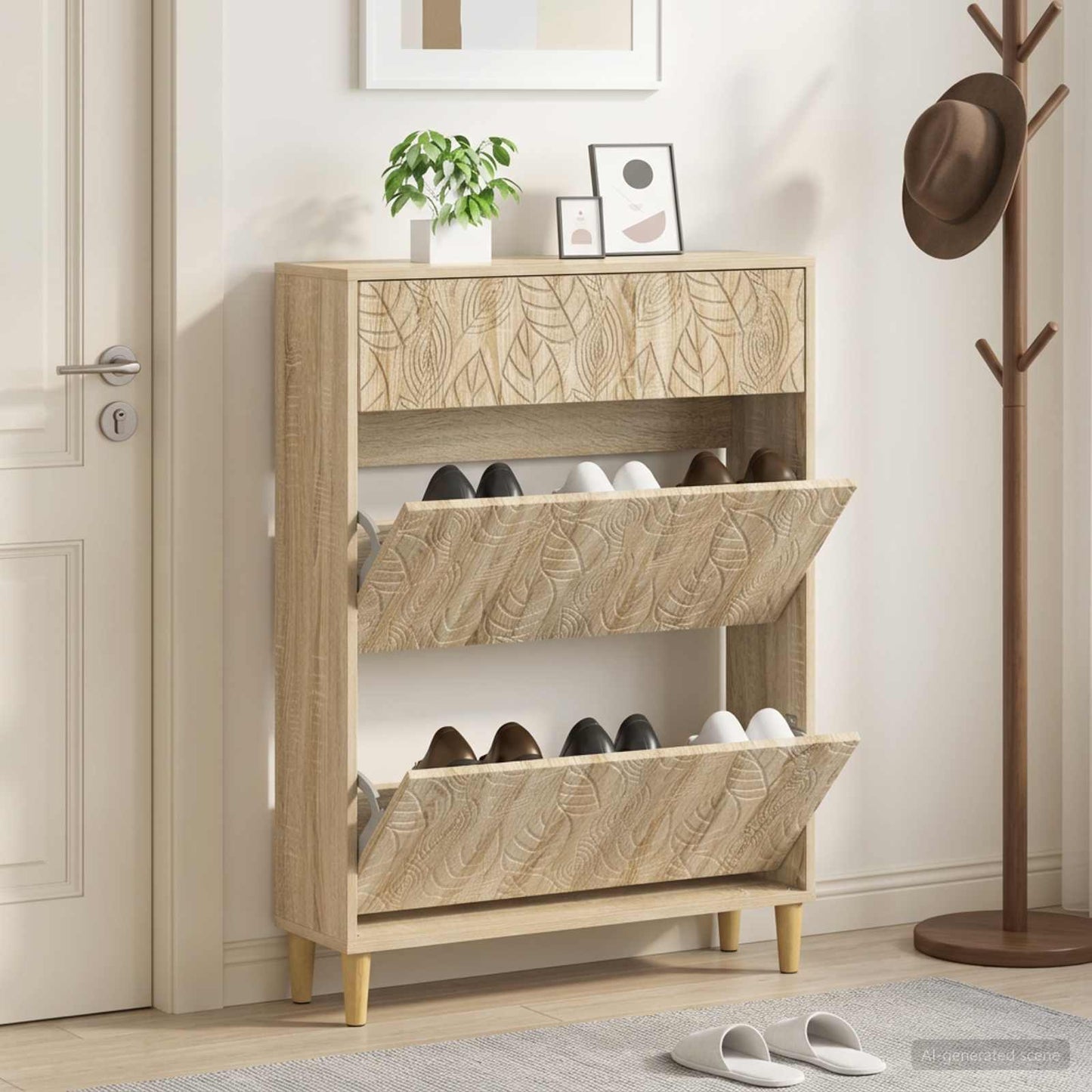 vidaXL Ντουλάπα Παπουτσιών DELFT 78 x 24 x 103 εκ. Επεξεργασμένο Ξύλο