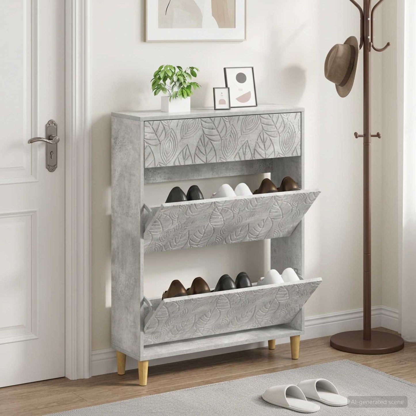vidaXL Ντουλάπα Παπουτσιών DELFT 78 x 24 x 103 εκ. Επεξεργασμένο Ξύλο