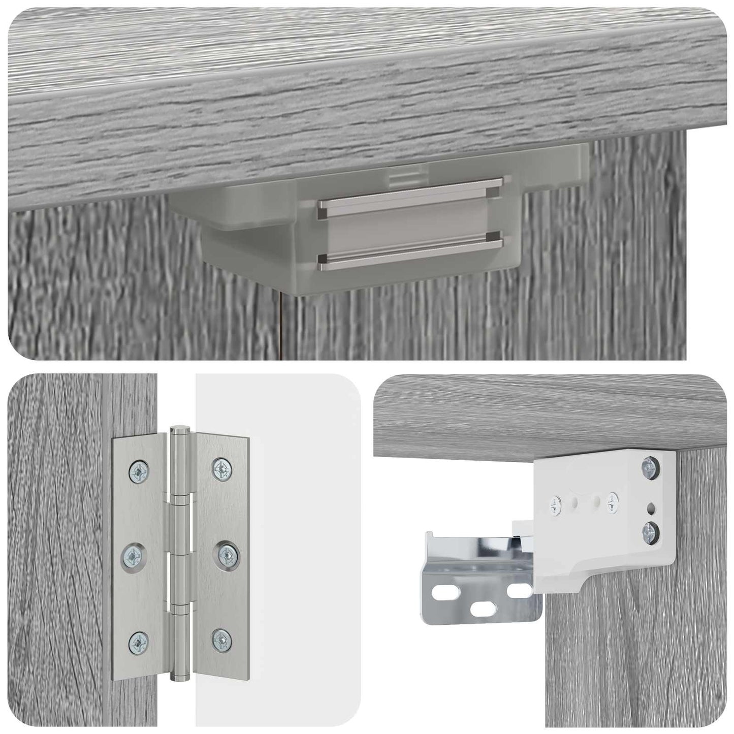 vidaXL Ντουλάπα Πινάκων Βελών DELFT Γκρι Sonoma 52,5 x 10,5 x 53,5 εκ.
