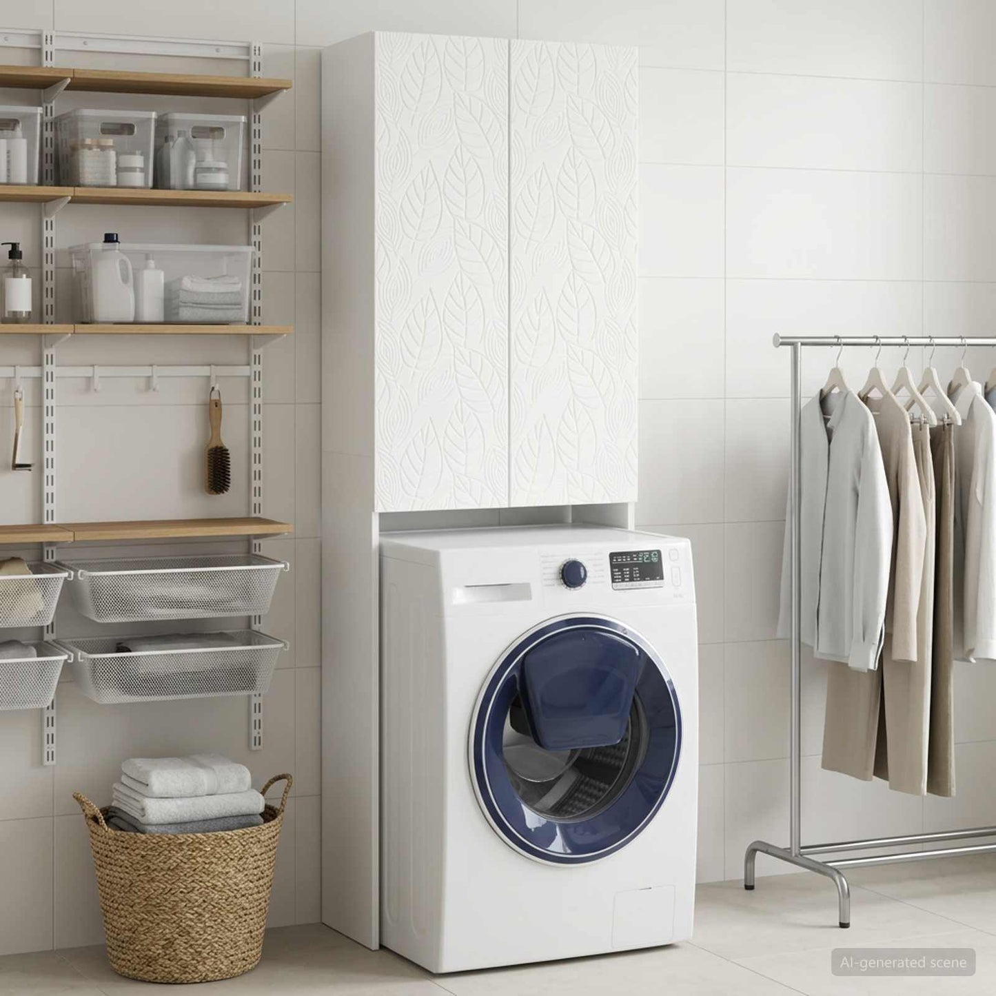 vidaXL Ντουλάπα τουαλέτας DELFT Λευκό 66 x 25,5 x 190 εκ.