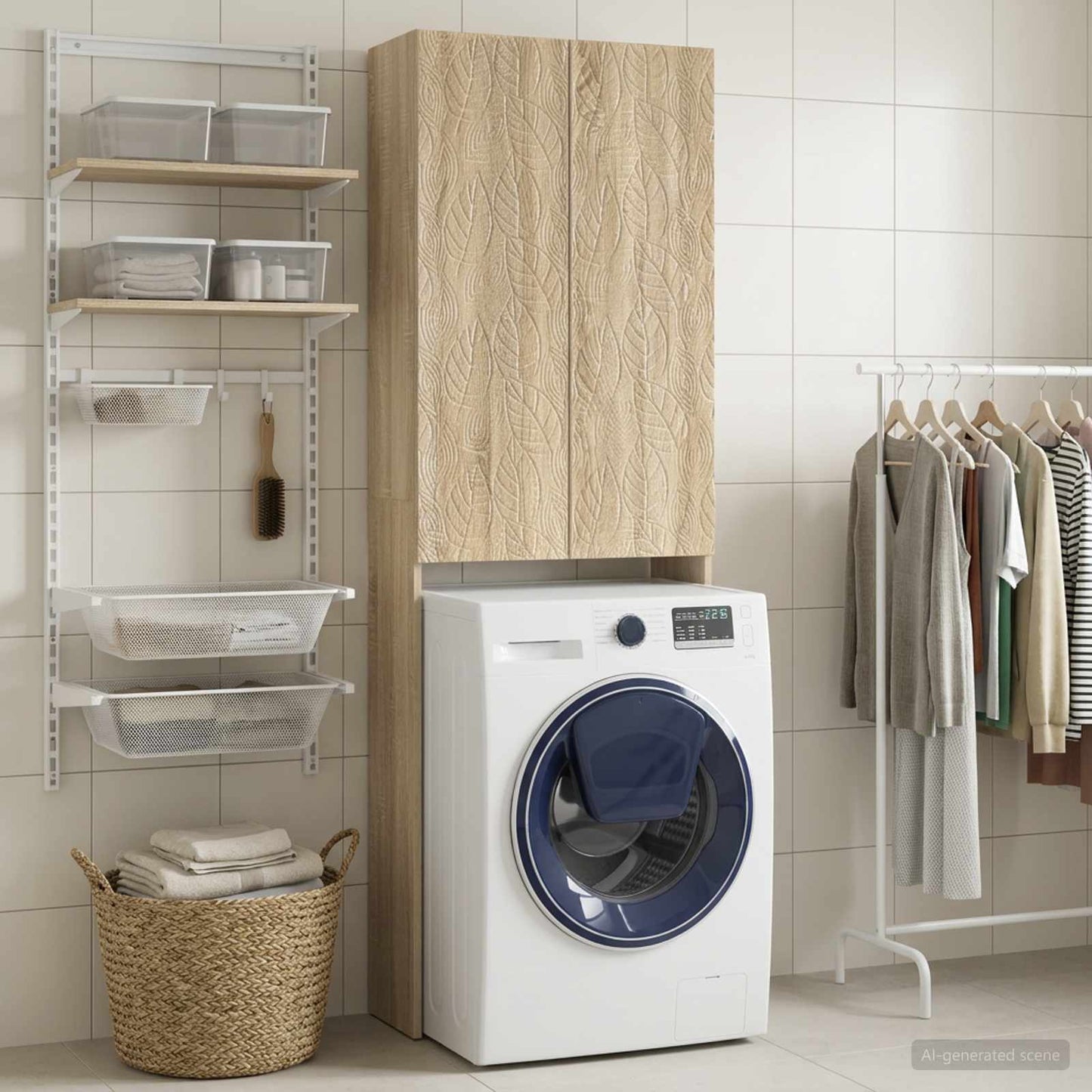 vidaXL Ντουλάπα τουαλέτας DELFT Sonoma Δρυς 66 x 25,5 x 190 εκ.