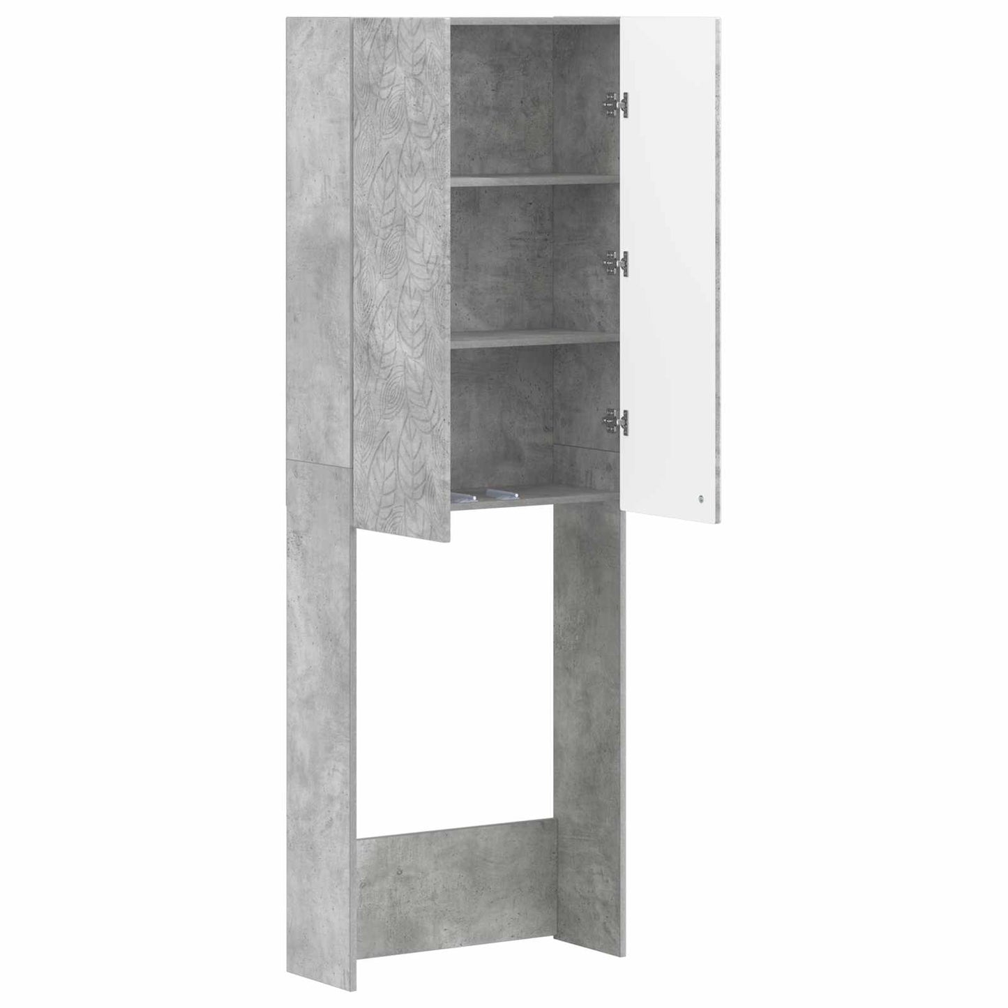 vidaXL Ντουλάπα τουαλέτας DELFT Γκρι Σκυροδέματος 66 x 25,5 x 190 εκ.