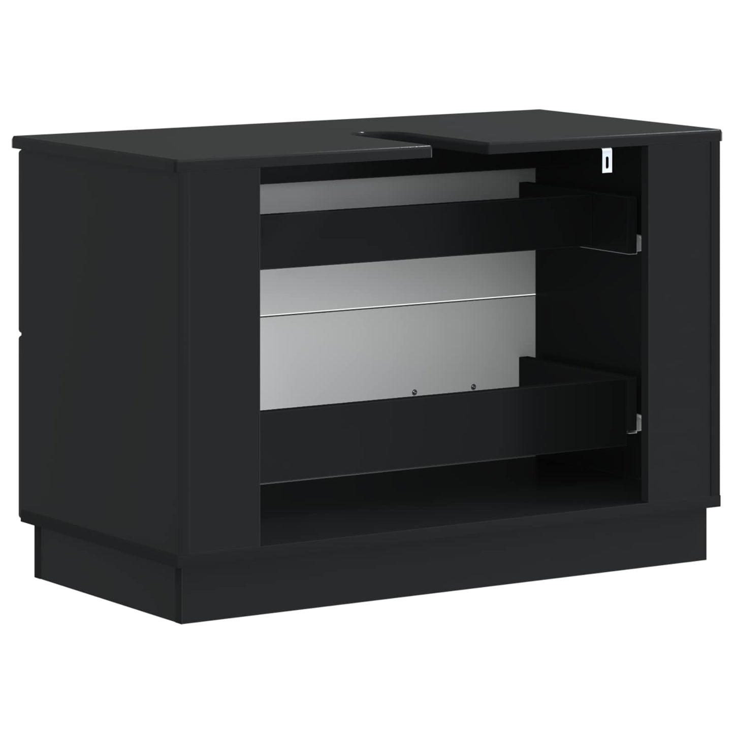 vidaXL Ντουλάπα Νιπτήρα Mπάνιου HOORN Μαύρο 82 x 41 x 56 εκ.