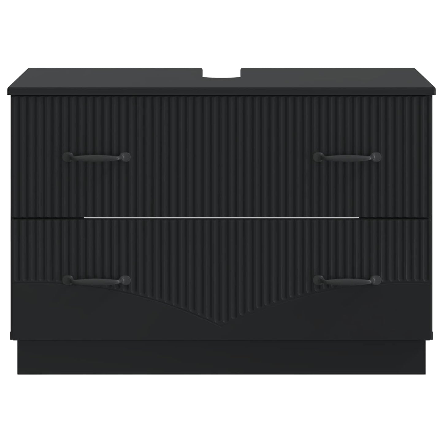 vidaXL Ντουλάπα Νιπτήρα Mπάνιου HOORN Μαύρο 82 x 41 x 56 εκ.