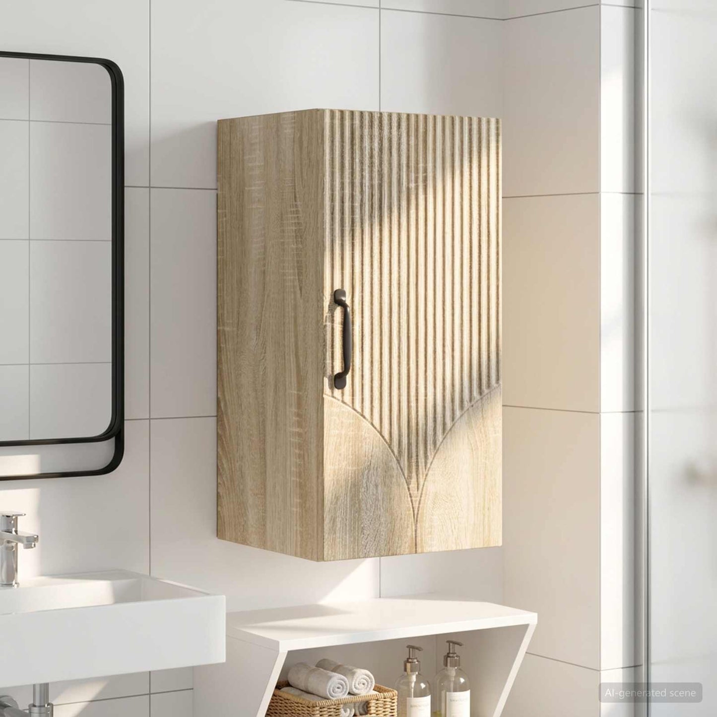 vidaXL Ντουλάπα τοίχου μπάνιου HOORN Sonoma Δρυς 30 x 31 x 59 εκ.