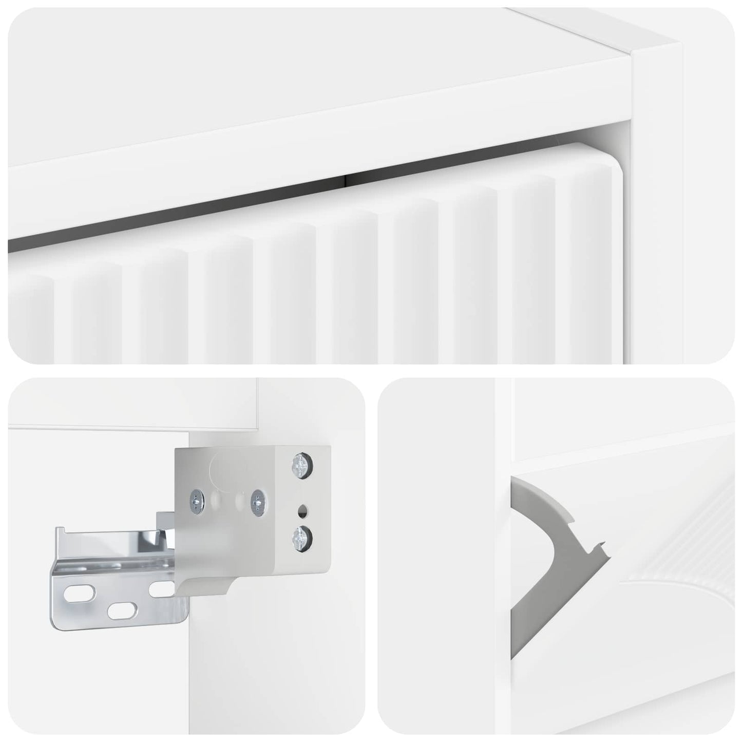 vidaXL Τοίχου Ντουλάπα Παπουτσιών HOORN 71 x 17 x 43 εκ Λευκό