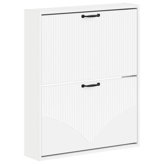 vidaXL Τοίχου Ντουλάπα Παπουτσιών HOORN 71 x 17 x 86 εκ. Λευκό