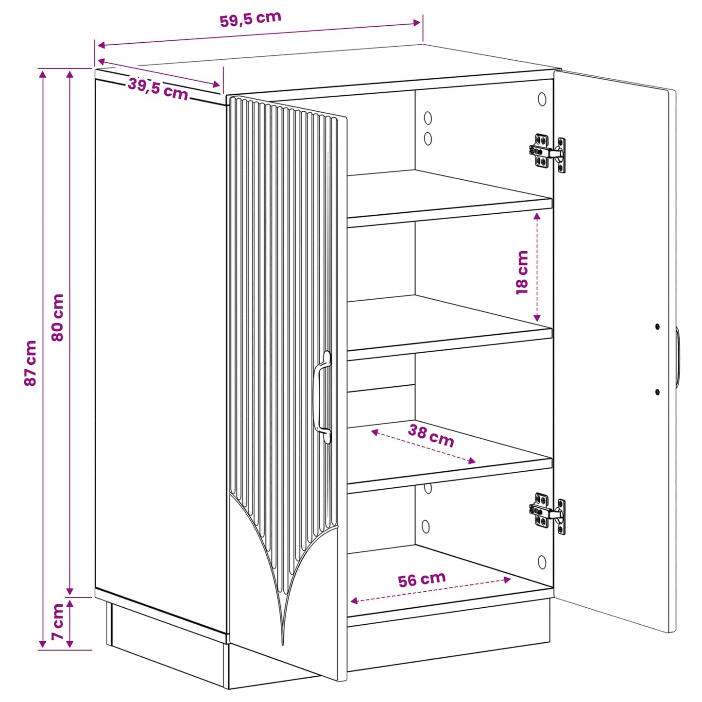 vidaXL Ντουλάπα Παπουτσιών HOORN 59,5 x 39,5 x 87 εκ Παλαιωμένο ξύλο