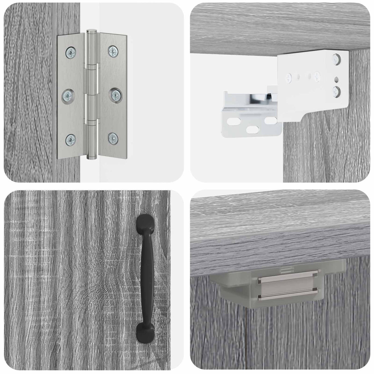 vidaXL Ντουλάπα Πινάκων Βελών HOORN Γκρι Sonoma 52,5 x 10,5 x 53,5 εκ.