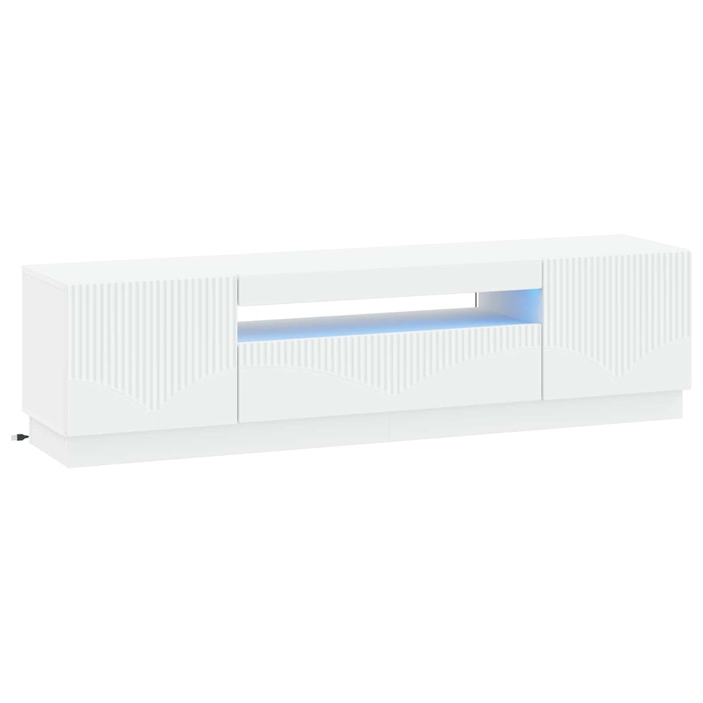 vidaXL Ντουλάπα LED Τηλεόρασης Λευκό Επεξεργασμένο Ξύλο