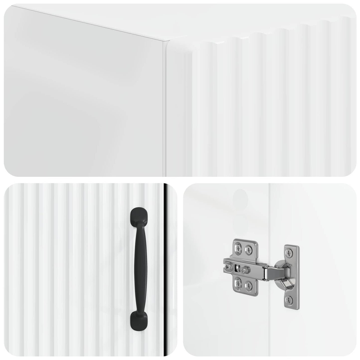 vidaXL Ντουλάπα τουαλέτας HOORN Γυαλιστερό Λευκό 66 x 25,5 x 190 εκ.