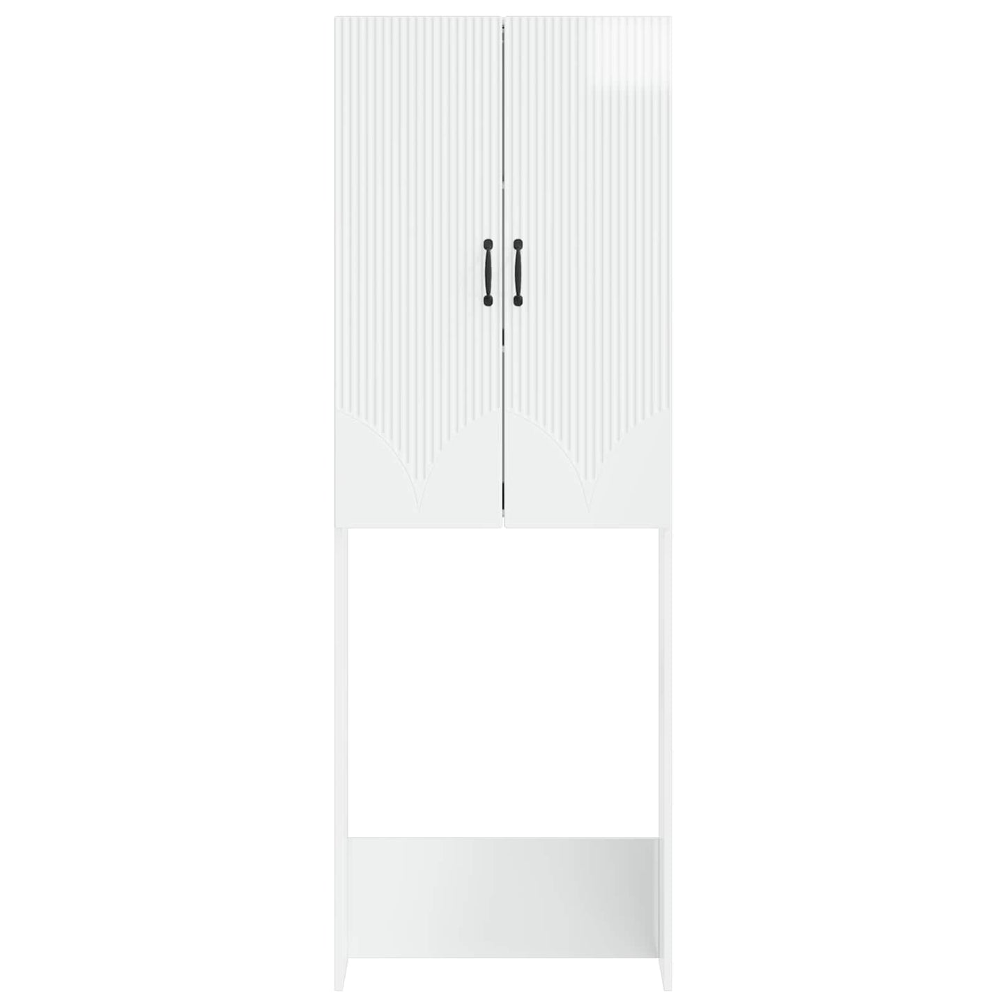 vidaXL Ντουλάπα τουαλέτας HOORN Γυαλιστερό Λευκό 66 x 25,5 x 190 εκ.