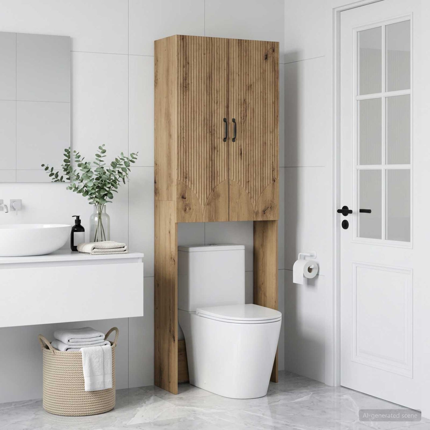 vidaXL Ντουλάπα τουαλέτας HOORN Artisan Δρυς 66 x 25,5 x 190 εκ.