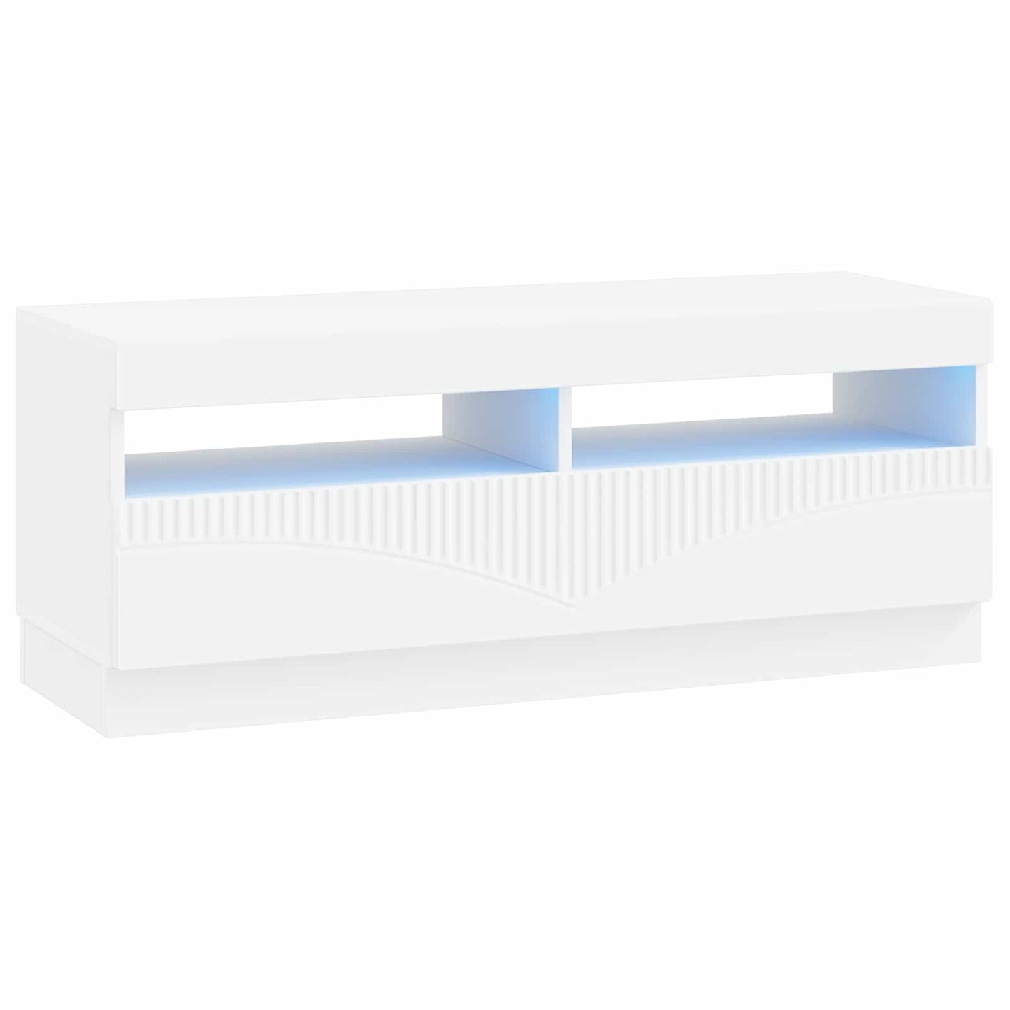 vidaXL Ντουλάπα LED Τηλεόρασης Λευκό Επεξεργασμένο Ξύλο
