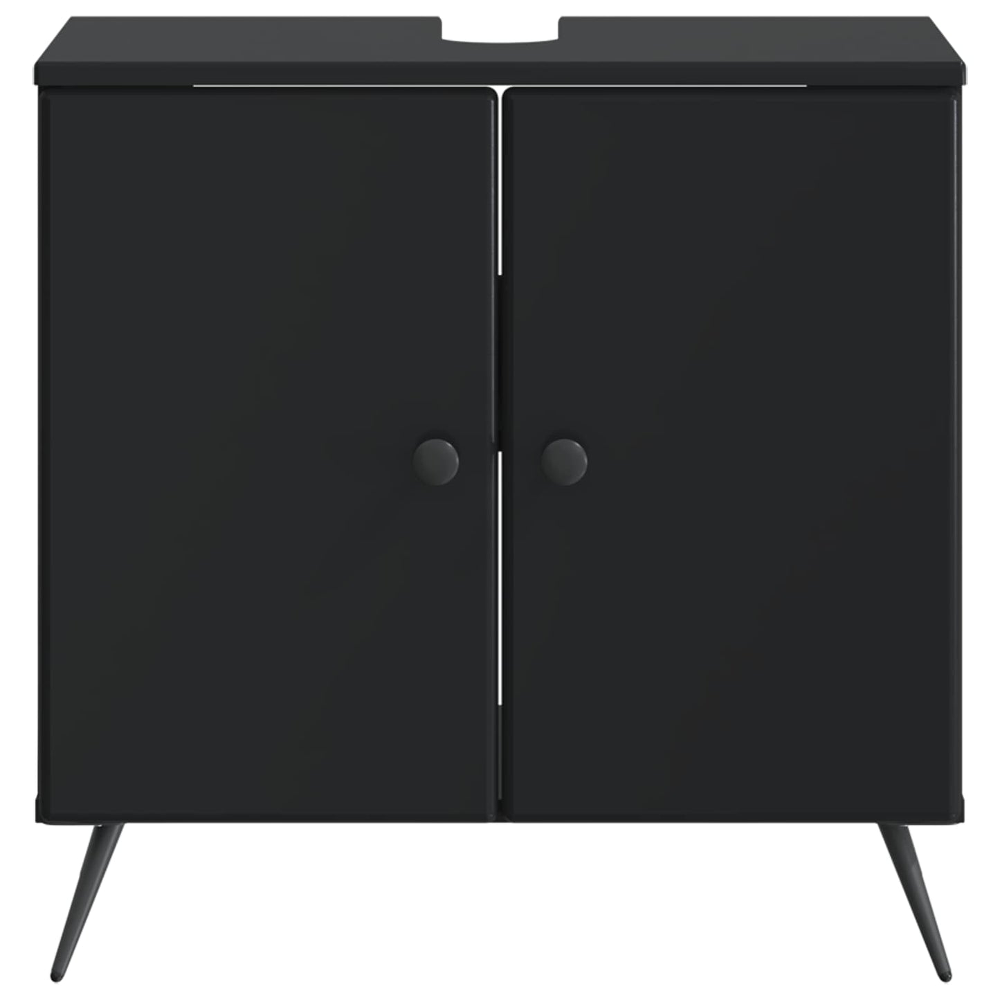 vidaXL Ντουλάπα Νιπτήρα Mπάνιου BREDA Μαύρο 59,5 x 31,5 x 59 εκ.