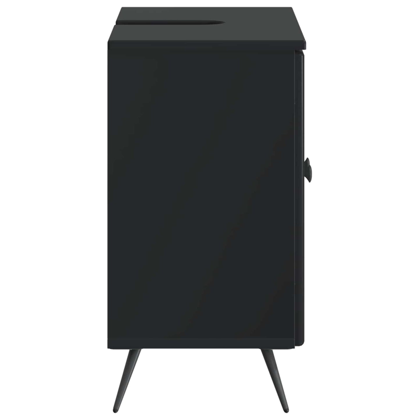 vidaXL Ντουλάπα Νιπτήρα Mπάνιου BREDA Μαύρο 59,5 x 31,5 x 59 εκ.