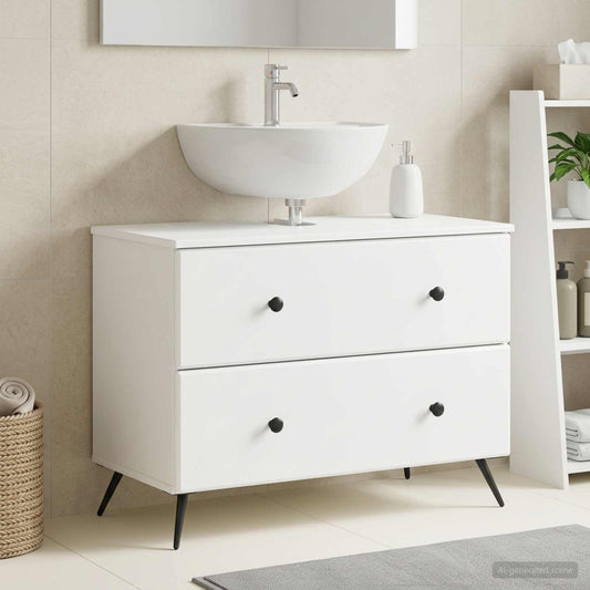 vidaXL Ντουλάπα Νιπτήρα Mπάνιου BREDA Λευκό 82 x 41 x 59 εκ