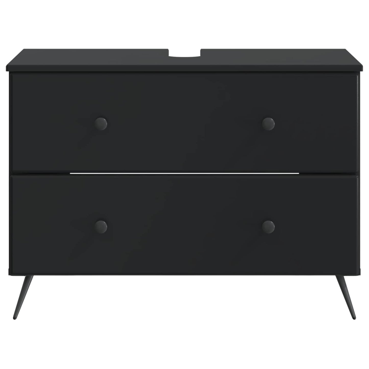vidaXL Ντουλάπα Νιπτήρα Mπάνιου BREDA Μαύρο 82 x 41 x 59 εκ