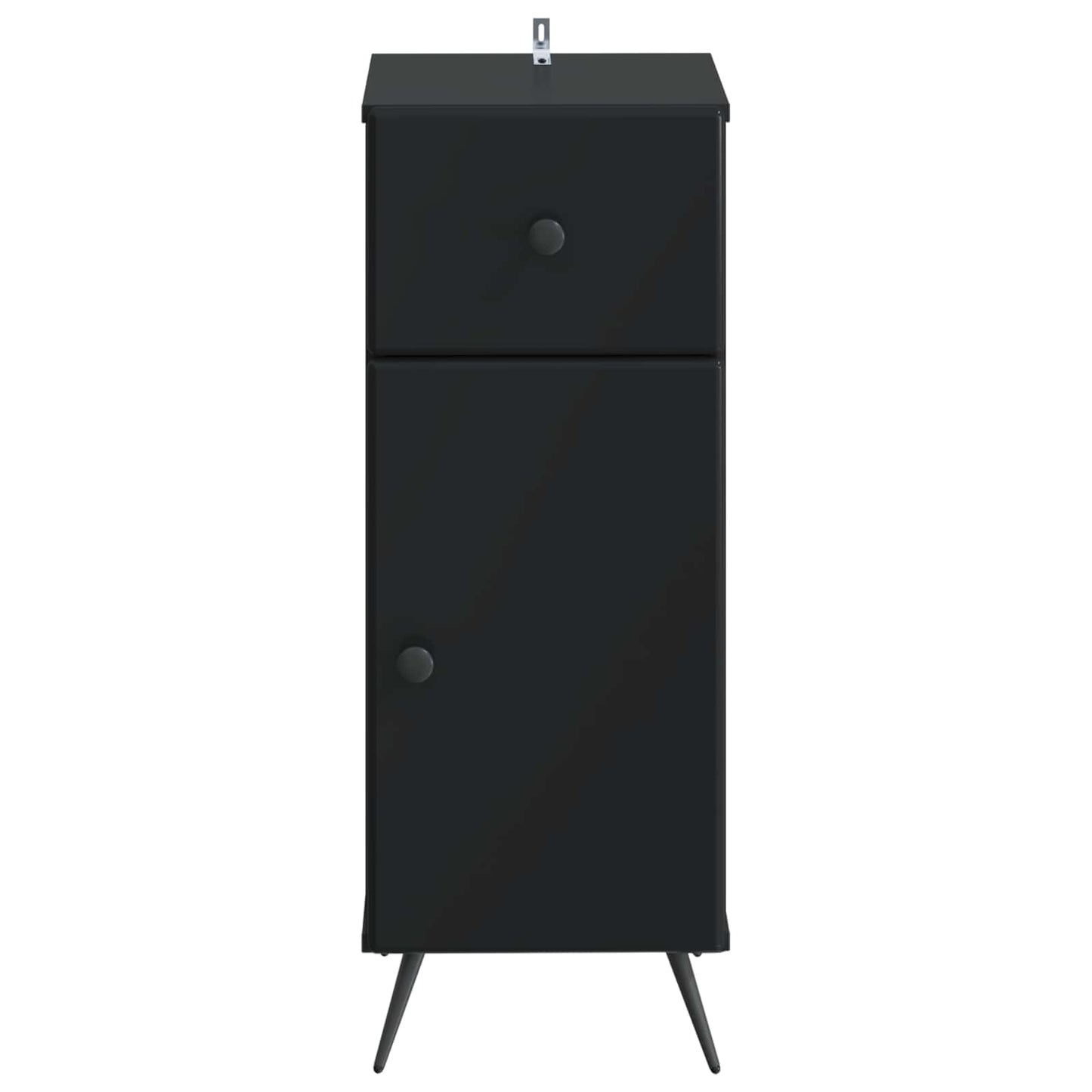 vidaXL Ντουλάπι Αποθήκευσης Μπάνιου BREDA Μαύρο 30 x 31 x 80 εκ.