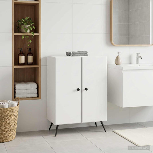 vidaXL Ντουλάπι Αποθήκευσης Μπάνιου BREDA Λευκό 59,5 x 31 x 80 εκ