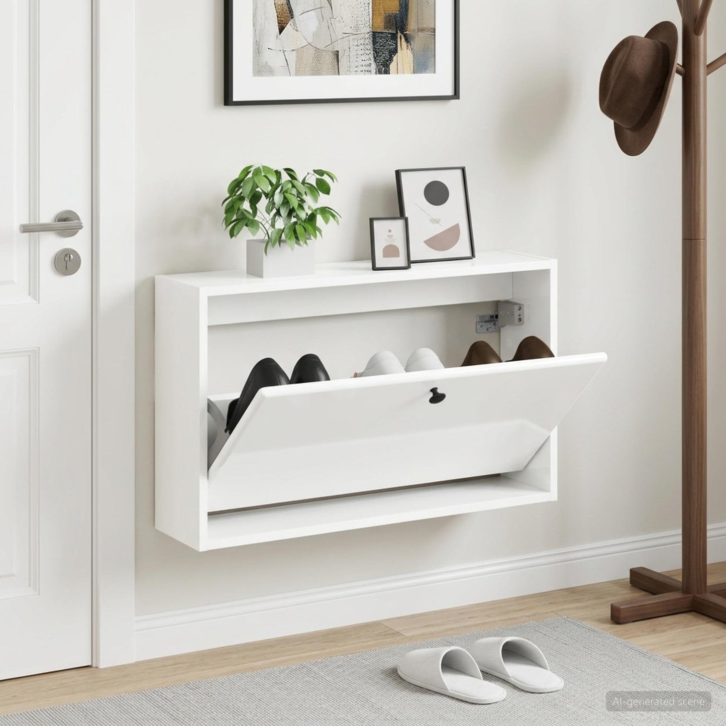 vidaXL Τοίχου Ντουλάπα Παπουτσιών BREDA 71 x 17 x 43 εκ