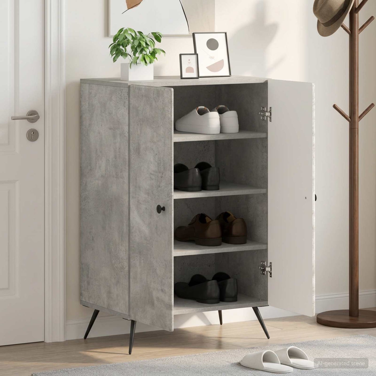 vidaXL Ντουλάπα Παπουτσιών BREDA 59,5 x 39,5 x 90 εκ.