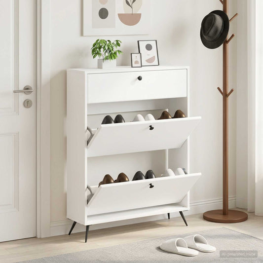 vidaXL Ντουλάπα Παπουτσιών BREDA 78 x 24 x 103 εκ. Επεξεργασμένο Ξύλο