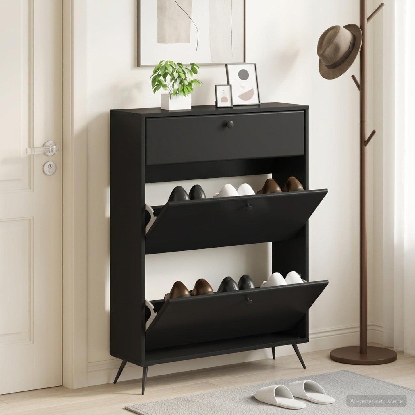 vidaXL Ντουλάπα Παπουτσιών BREDA 78 x 24 x 103 εκ. Επεξεργασμένο Ξύλο