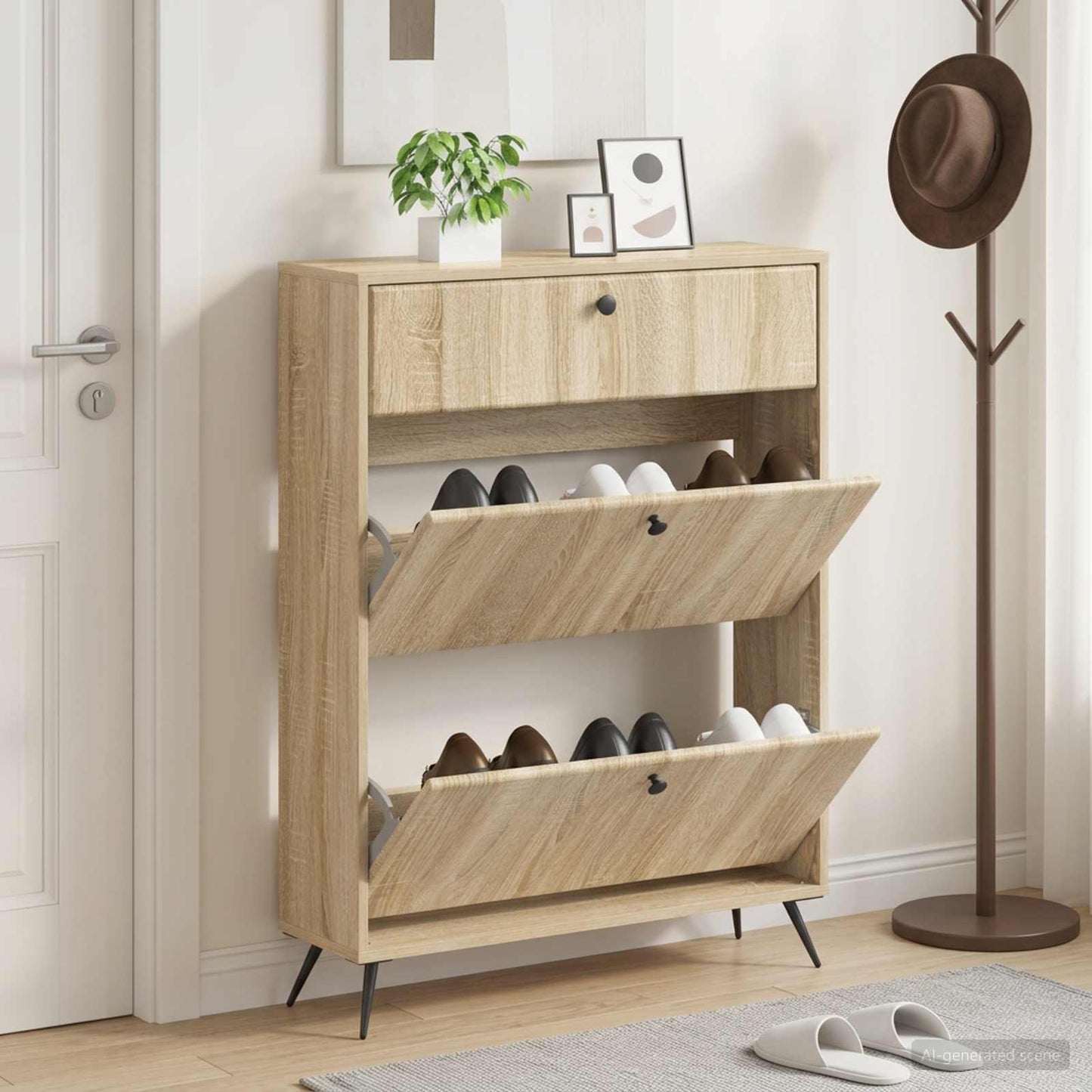 vidaXL Ντουλάπα Παπουτσιών BREDA 78 x 24 x 103 εκ. Επεξεργασμένο Ξύλο