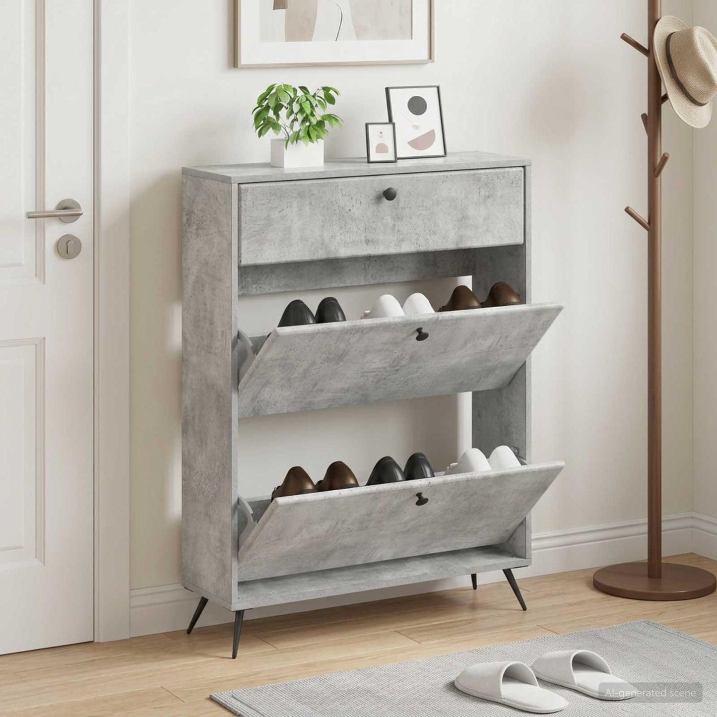 vidaXL Ντουλάπα Παπουτσιών BREDA 78 x 24 x 103 εκ. Επεξεργασμένο Ξύλο