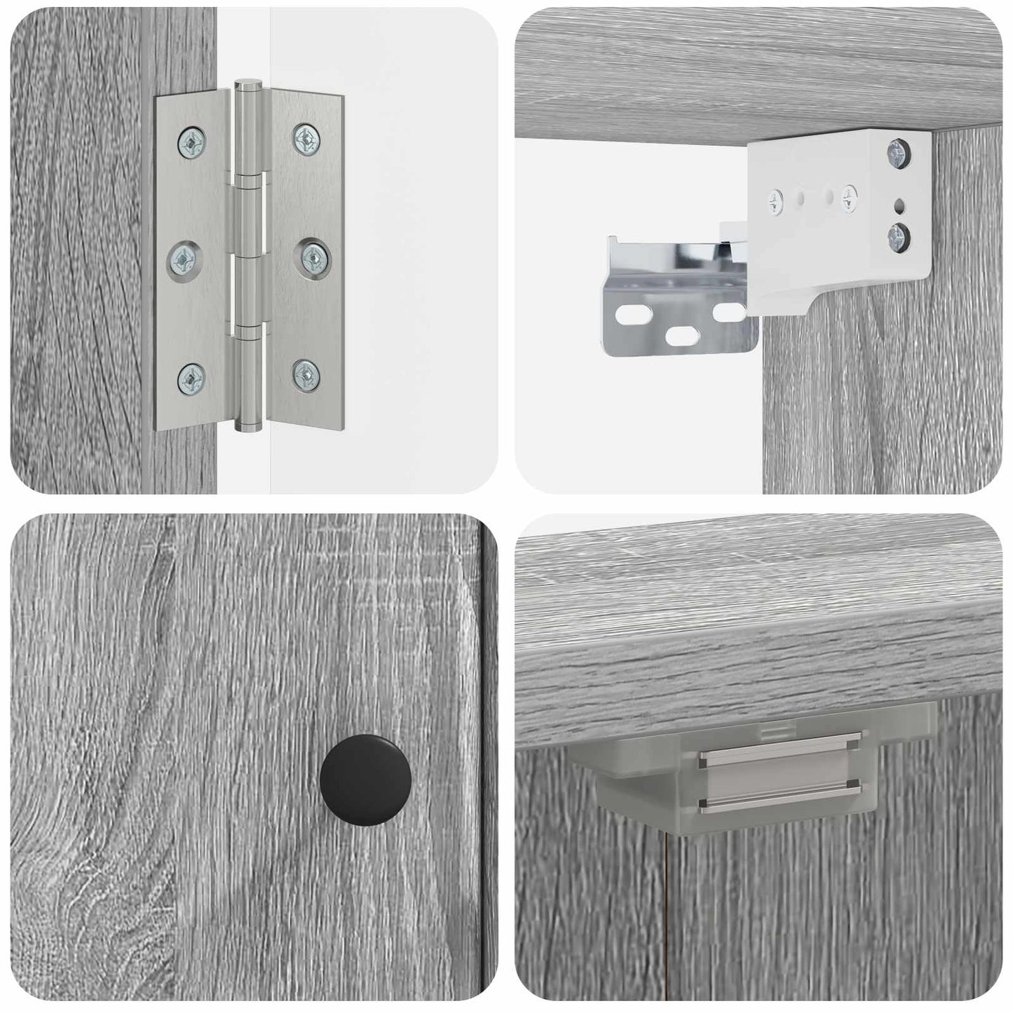 vidaXL Ντουλάπα Πινάκων Βελών BREDA Γκρι Sonoma 52,5 x 10,5 x 53,5 εκ.