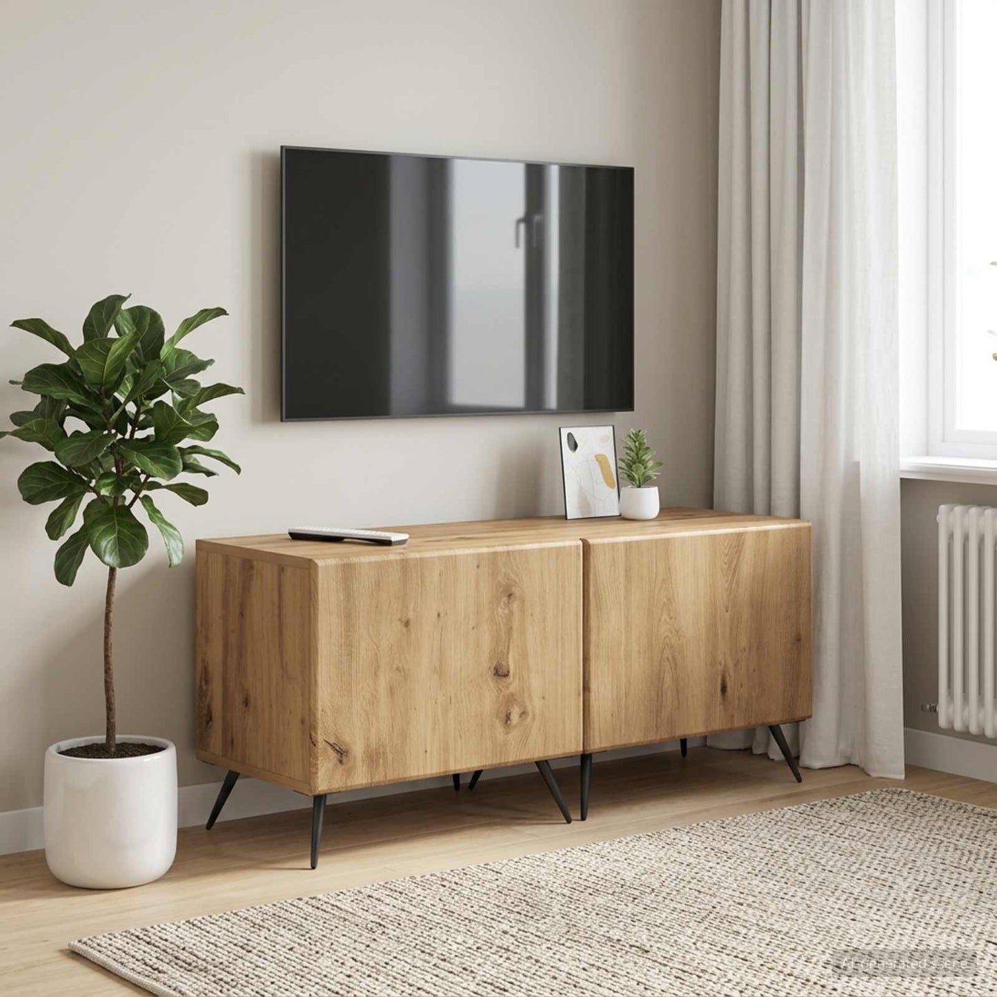 vidaXL Ντουλάπι TV Artisan Δρυς Επεξεργασμένο Ξύλο