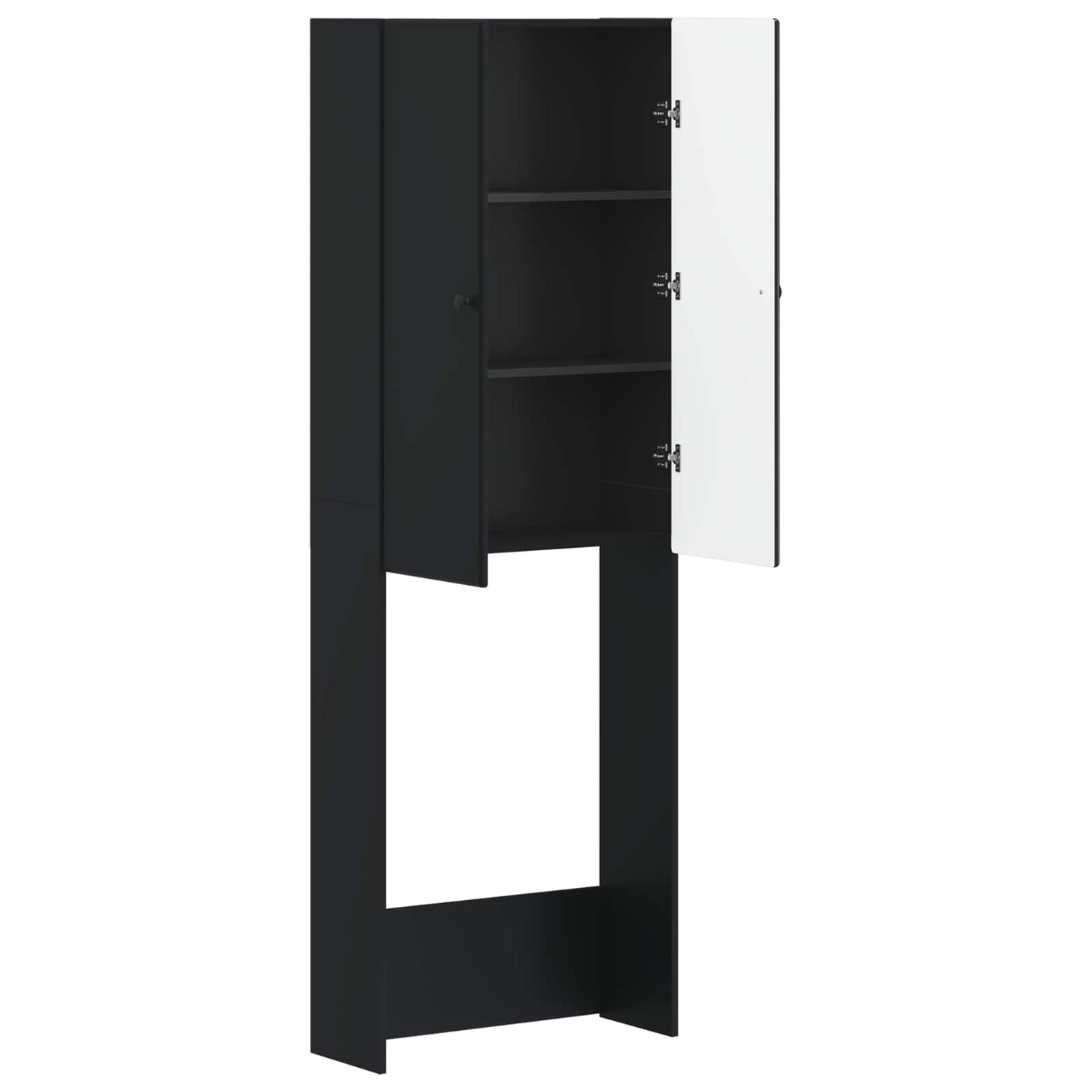 vidaXL Ντουλάπα τουαλέτας BREDA Μαύρο 66 x 25,5 x 190 εκ.