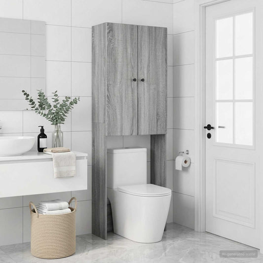 vidaXL Ντουλάπα τουαλέτας BREDA Γκρι Sonoma 66 x 25,5 x 190 εκ.