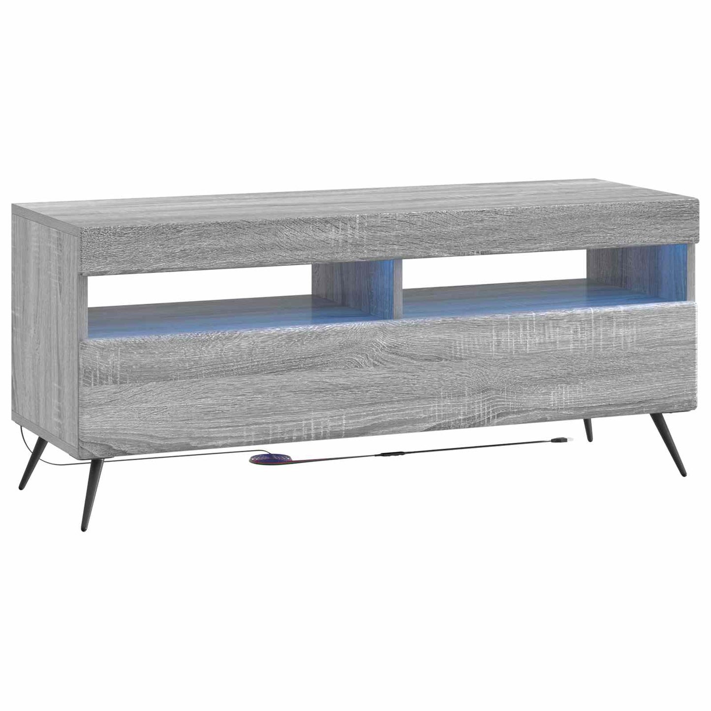 vidaXL Ντουλάπα LED Τηλεόρασης Γκρι Sonoma Επεξεργασμένο Ξύλο