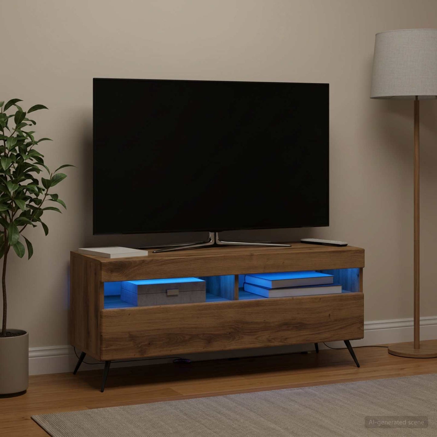 vidaXL Ντουλάπα LED Τηλεόρασης Artisan Δρυς Επεξεργασμένο Ξύλο