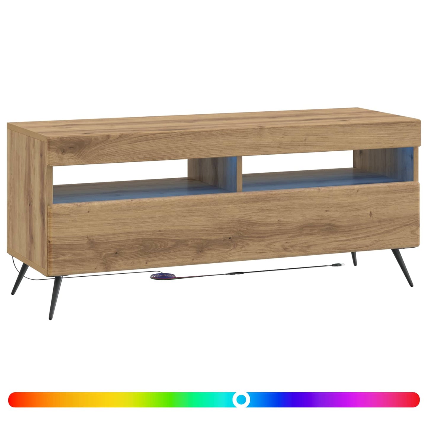 vidaXL Ντουλάπα LED Τηλεόρασης Artisan Δρυς Επεξεργασμένο Ξύλο