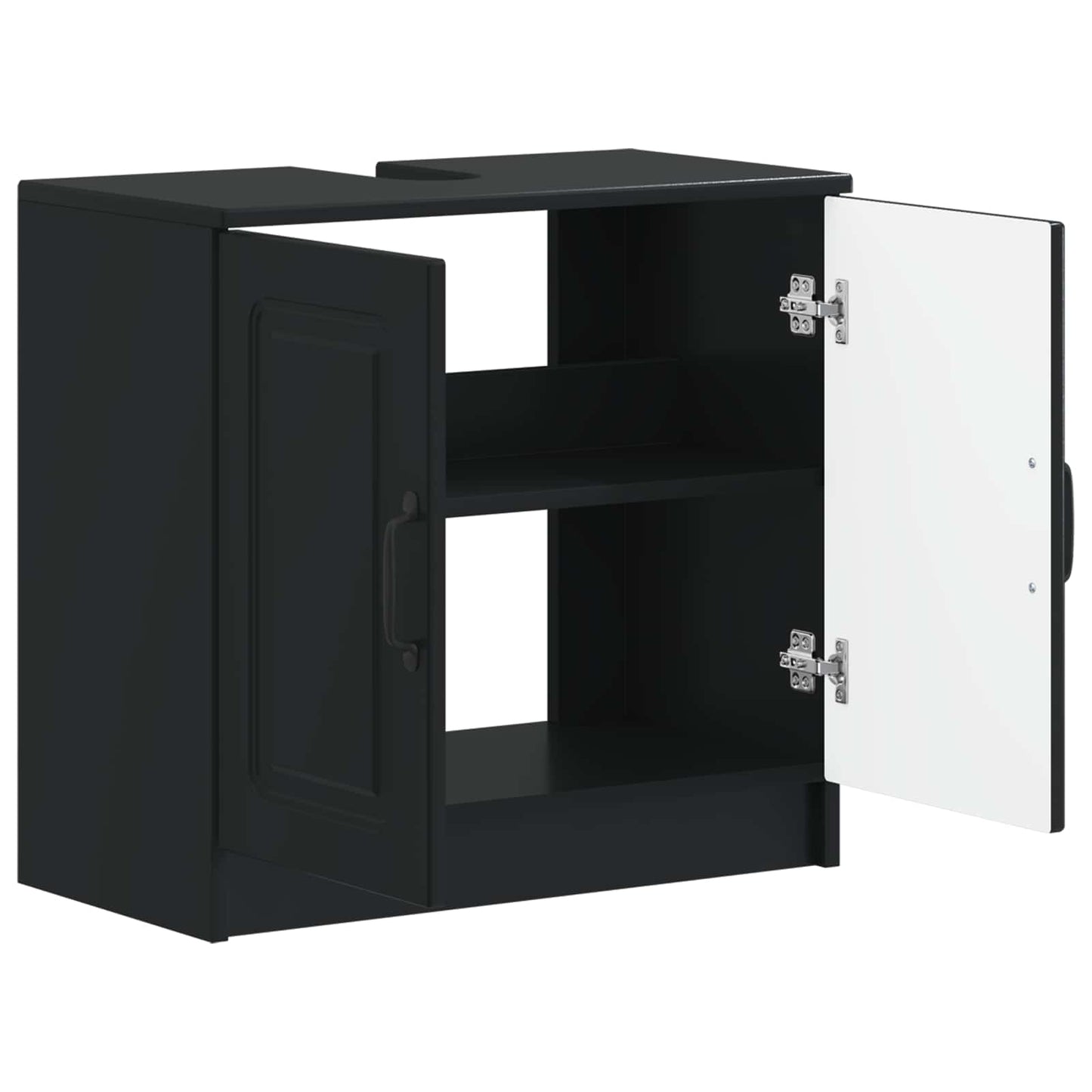 vidaXL Ντουλάπα Νιπτήρα Mπάνιου UTRECHT Μαύρο 59,5 x 31,5 x 59 εκ.