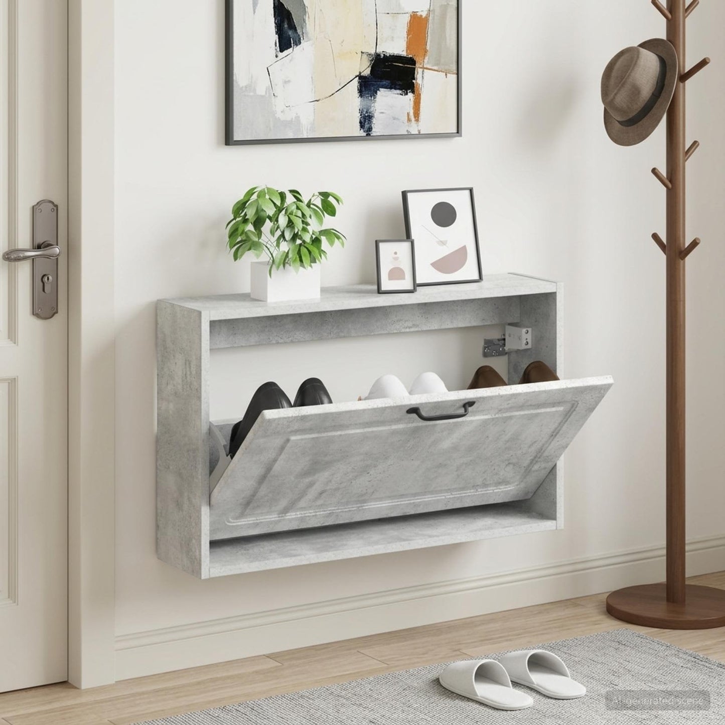 vidaXL Τοίχου Ντουλάπα Παπουτσιών UTRECHT 71 x 17 x 43 εκ