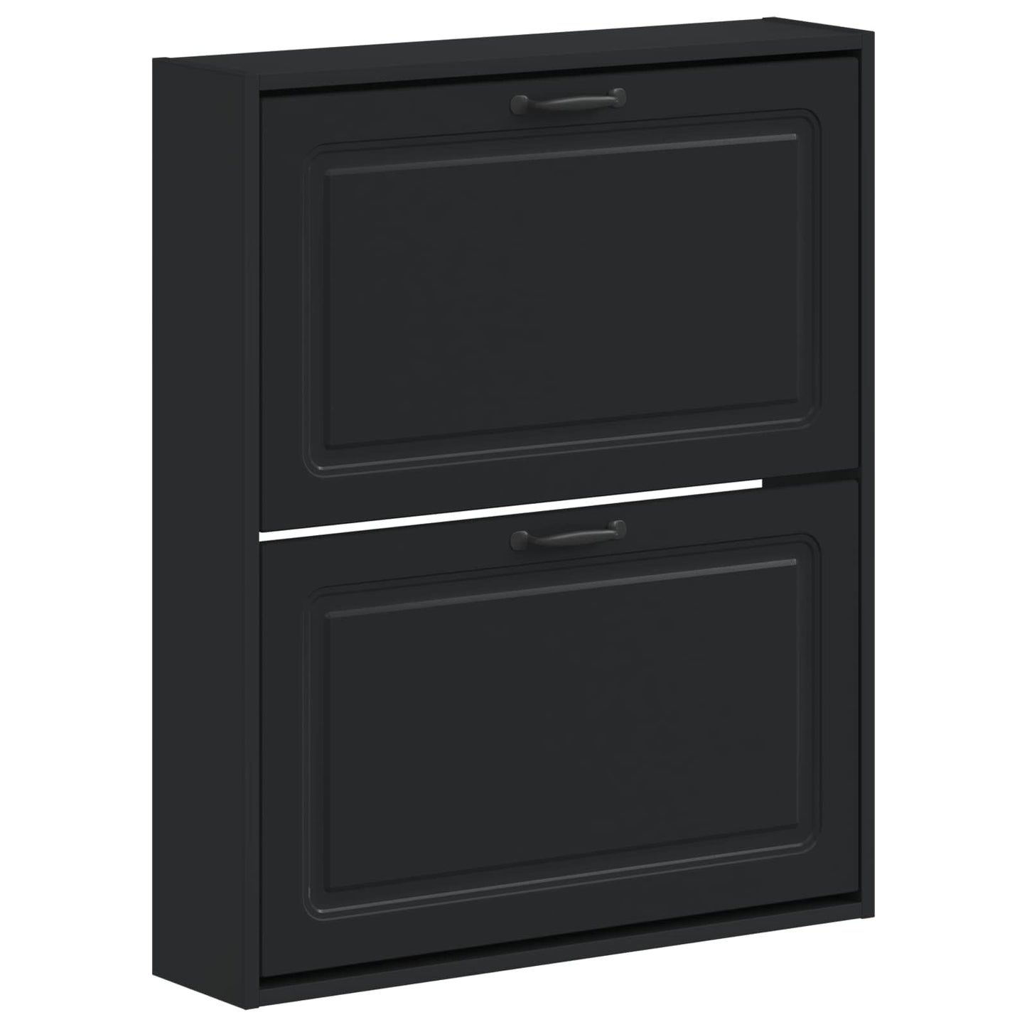 vidaXL Τοίχου Ντουλάπα Παπουτσιών UTRECHT 71 x 17 x 86 εκ. Μαύρο
