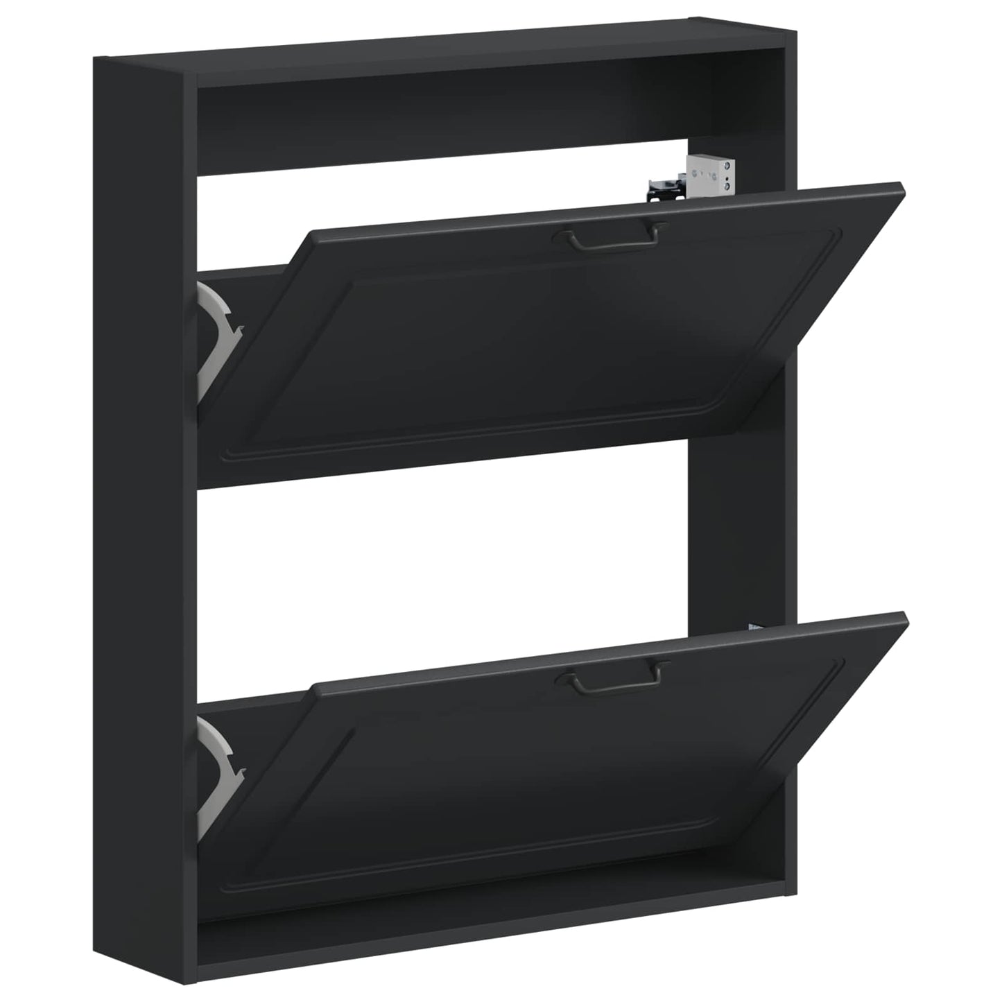 vidaXL Τοίχου Ντουλάπα Παπουτσιών UTRECHT 71 x 17 x 86 εκ. Μαύρο